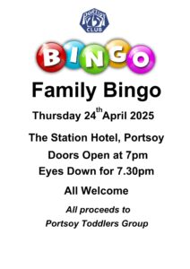 Family Bingo, Thursday 24th April 2025